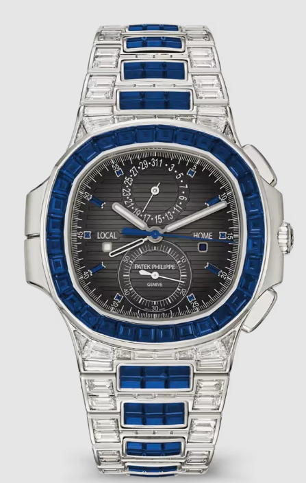 Patek Philippe Nautilus Travel Time White Gold - Sapphire 5990/1421G-001 Replica Watch